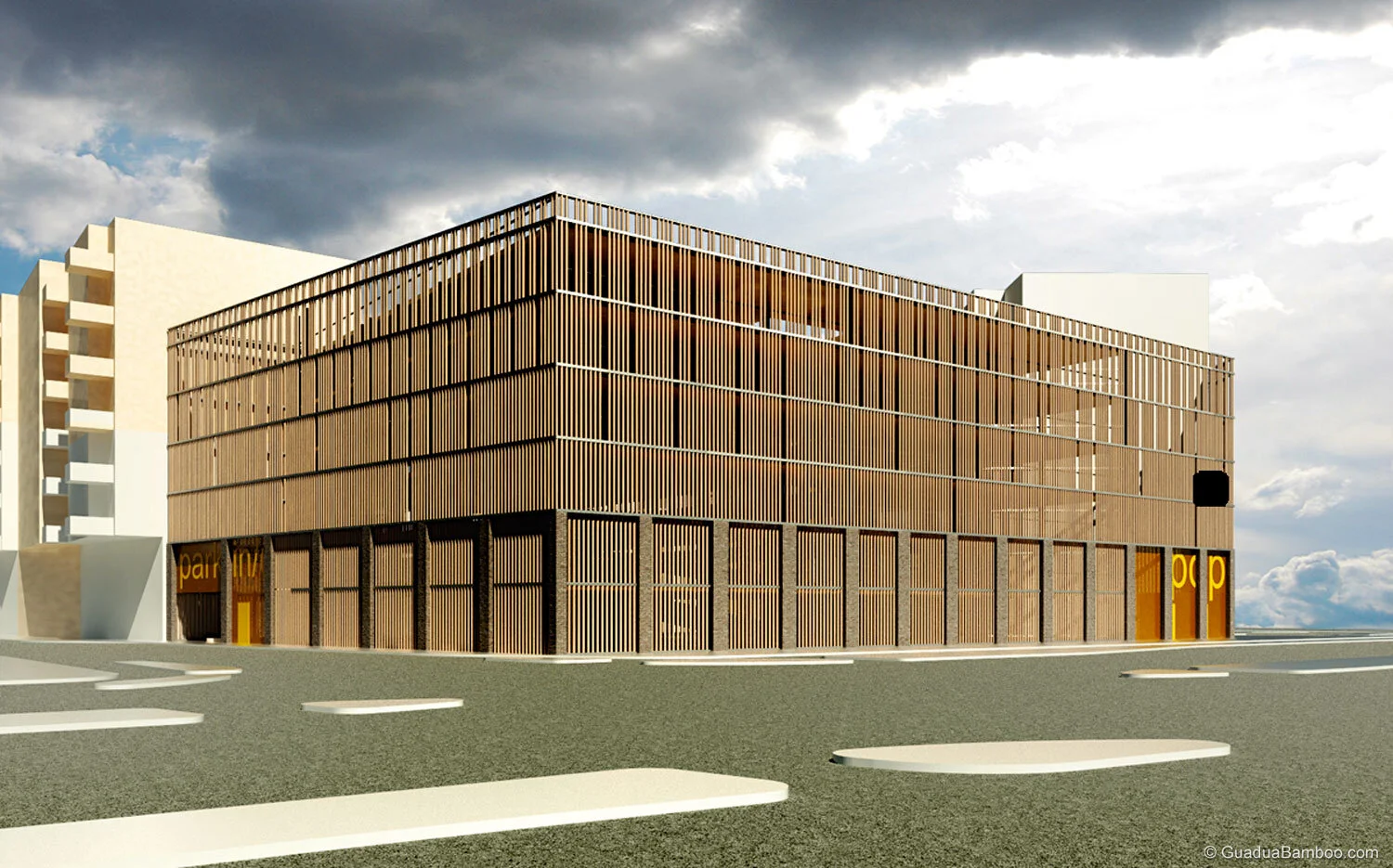 Guadua Bamboo Parking Garage The Hague