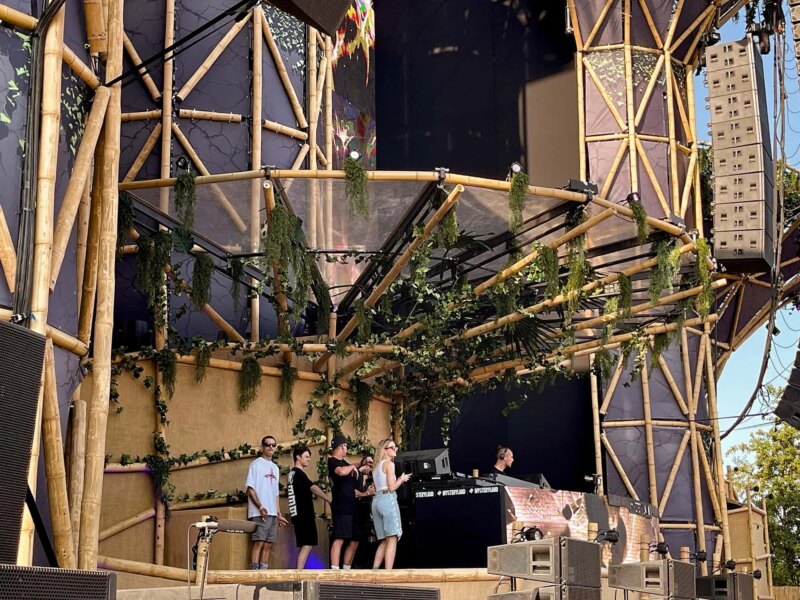 Guadua Bamboo Towers at Mysteryland Festival Pyramid Stage