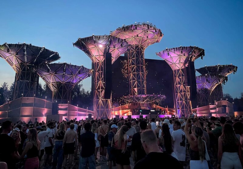 Bamboo Towers at Mysteryland Festival Pyramid Stage