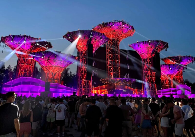 Bamboo Towers at Mysteryland Festival Pyramid Stage