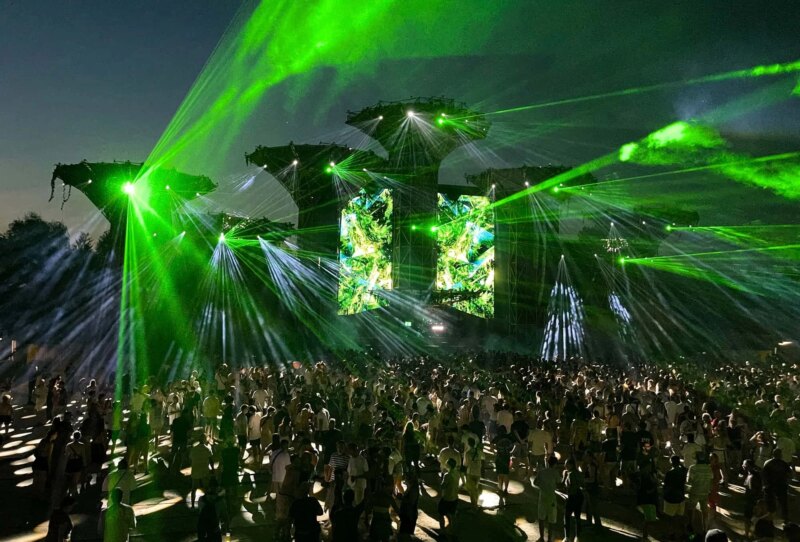 Bamboo Towers at Mysteryland Festival Pyramid Stage