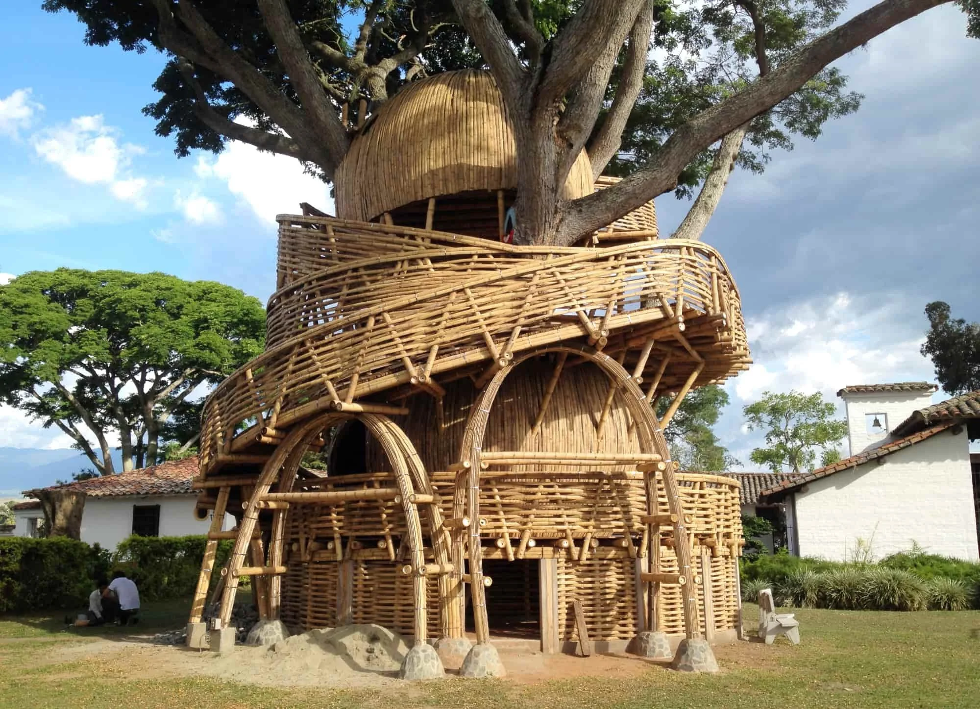 Bamboo Treehouse made with Bamboo Slats