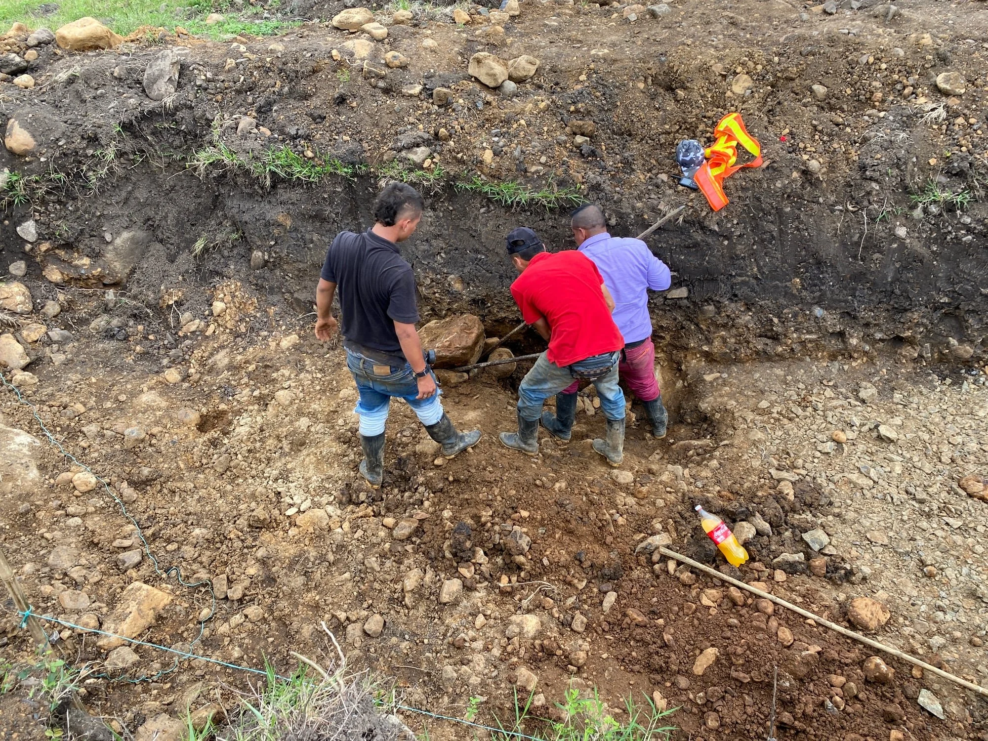 Moving rocks manually