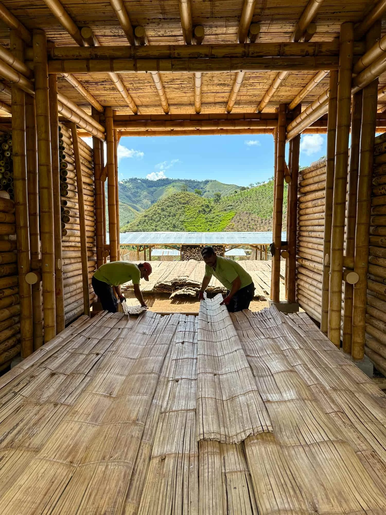 Flattened Bamboo Mats