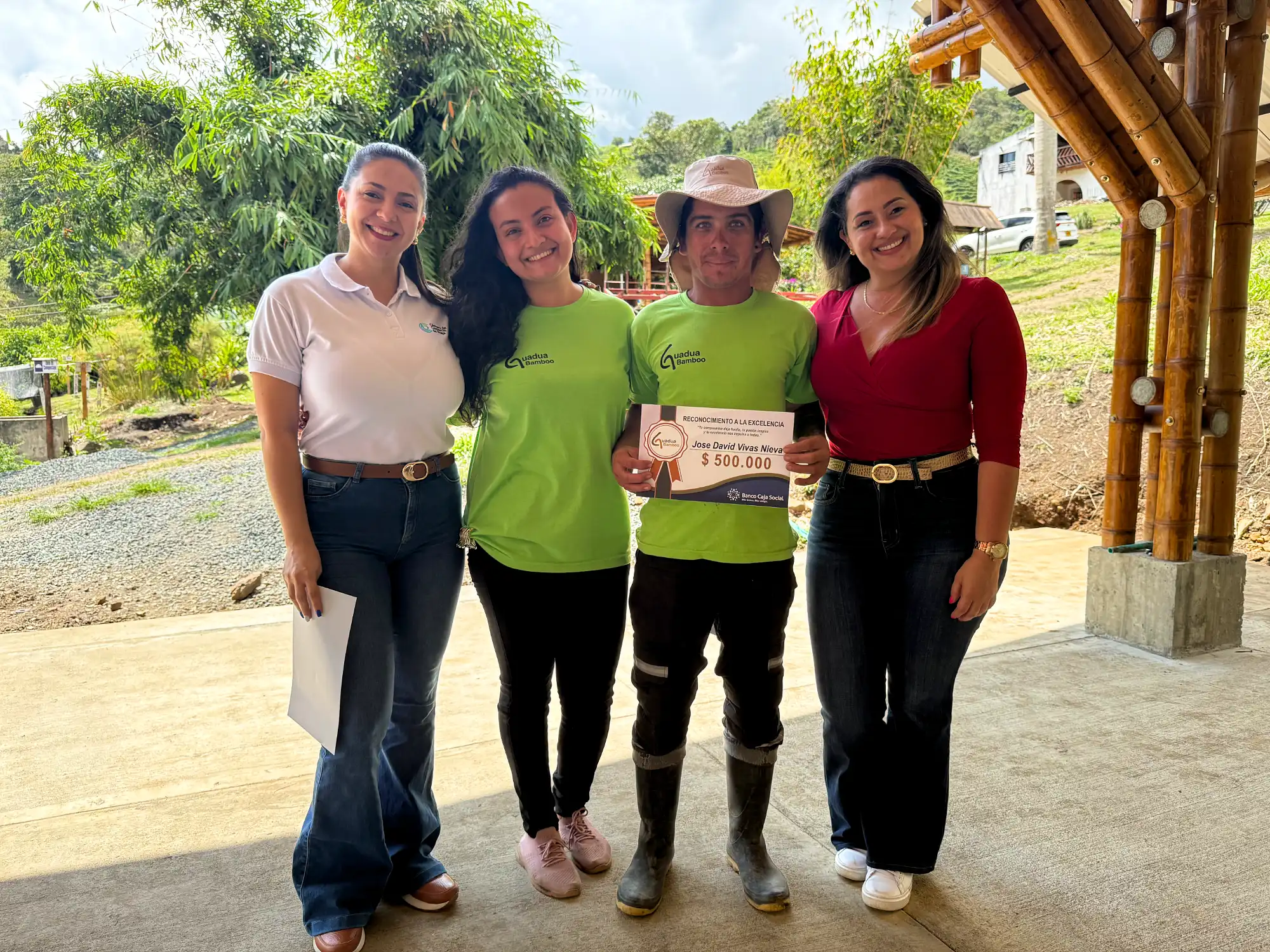 Guadua Bamboo SAS Shares Its Award with a $500,000 COP Bonus for Each Team Member