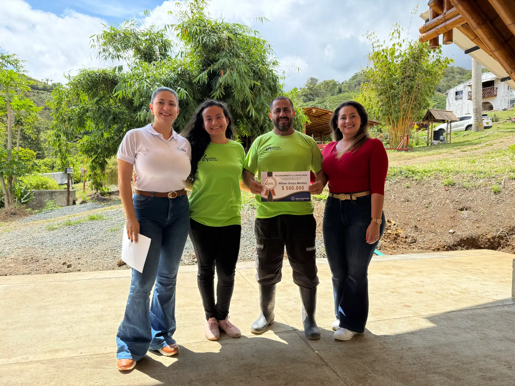 Guadua Bamboo SAS Shares Its Award with a $500,000 COP Bonus for Each Team Member