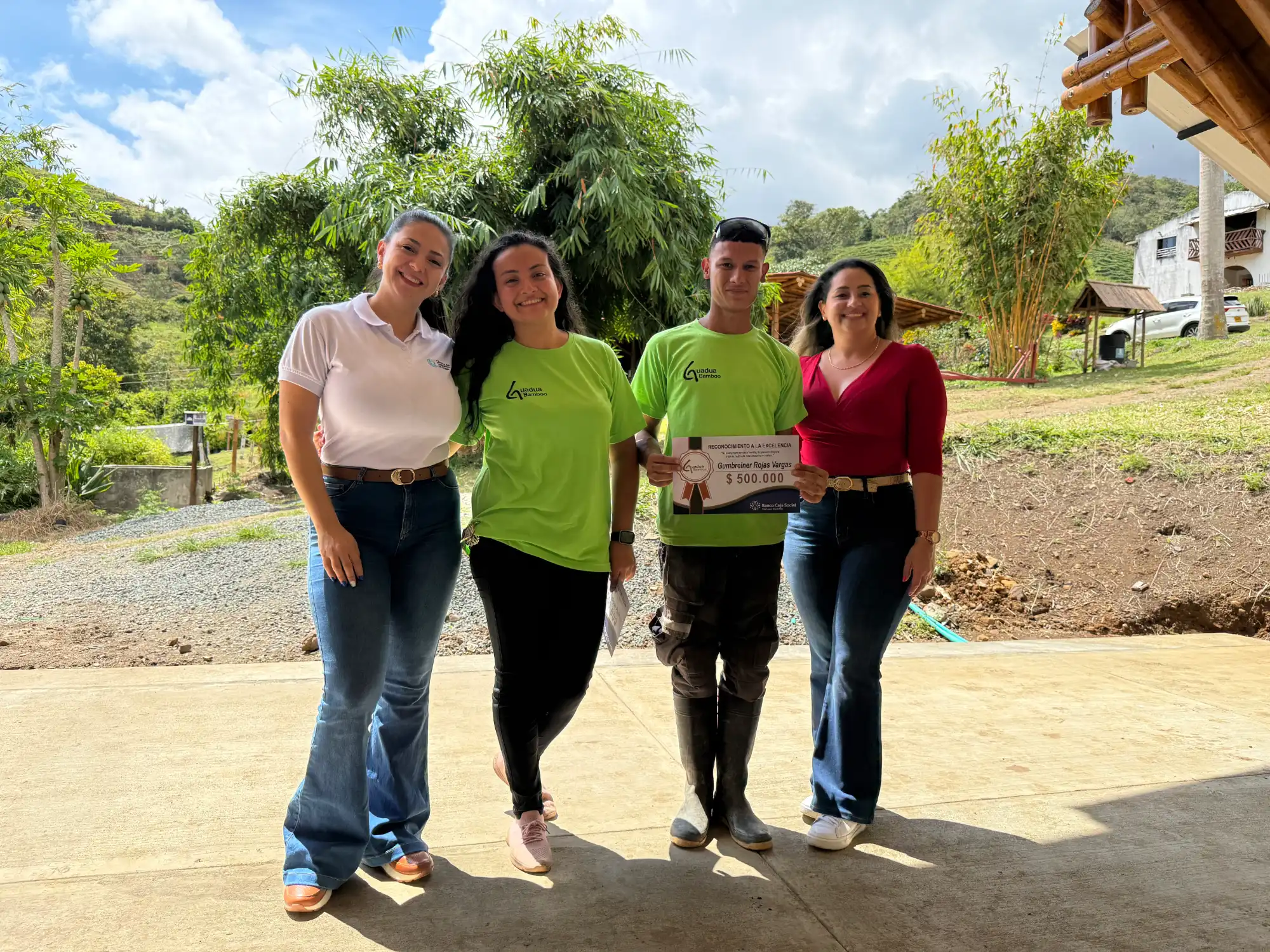 Guadua Bamboo SAS Shares Its Award with a $500,000 COP Bonus for Each Team Member