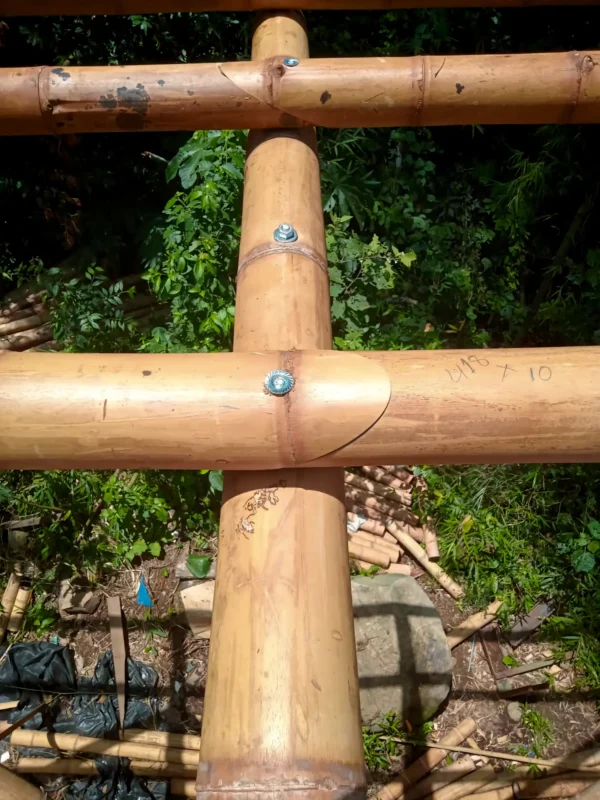 Guadua Bamboo structures at the Cerro Tusa park in Colombia