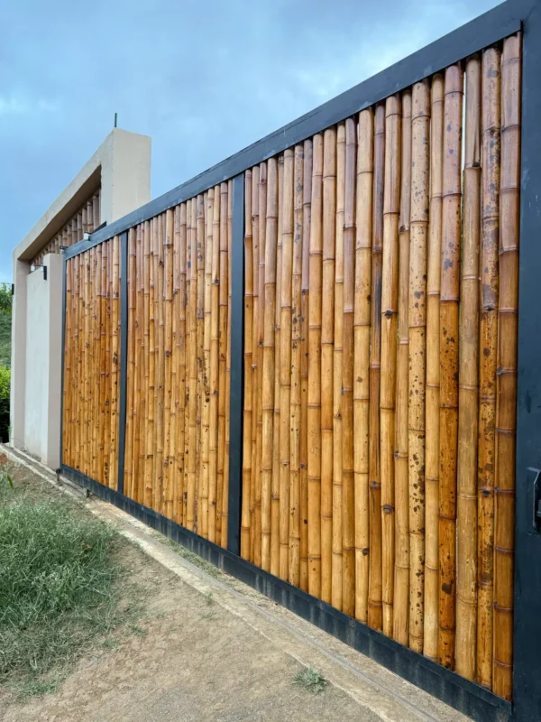 Luxury entrance gate design using premium Guadua Bamboo in Colombia