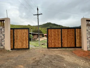 Luxury entrance gate design using premium Guadua Bamboo in Colombia