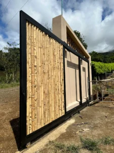 Luxury entrance gate design using premium Guadua Bamboo in Colombia