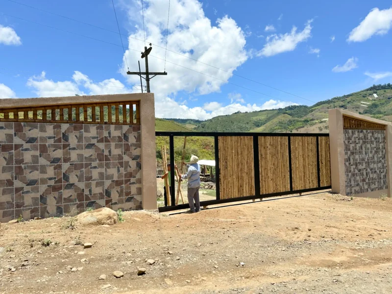 Luxury entrance gate design using premium Guadua Bamboo in Colombia