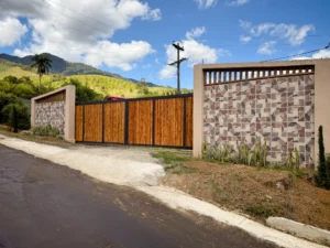 Luxury entrance gate design using premium Guadua Bamboo in Colombia