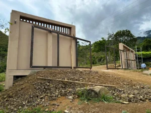 Luxury entrance gate design using premium Guadua Bamboo in Colombia