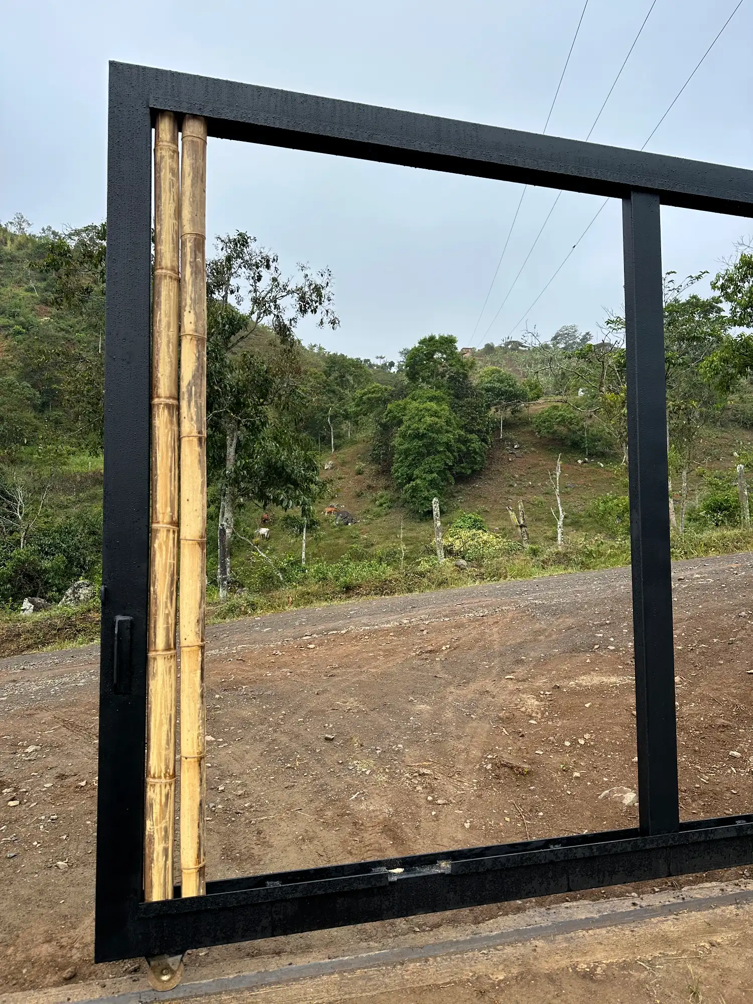 Luxury entrance gate design using premium Guadua Bamboo in Colombia