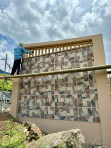 Luxury entrance gate design using premium Guadua Bamboo in Colombia