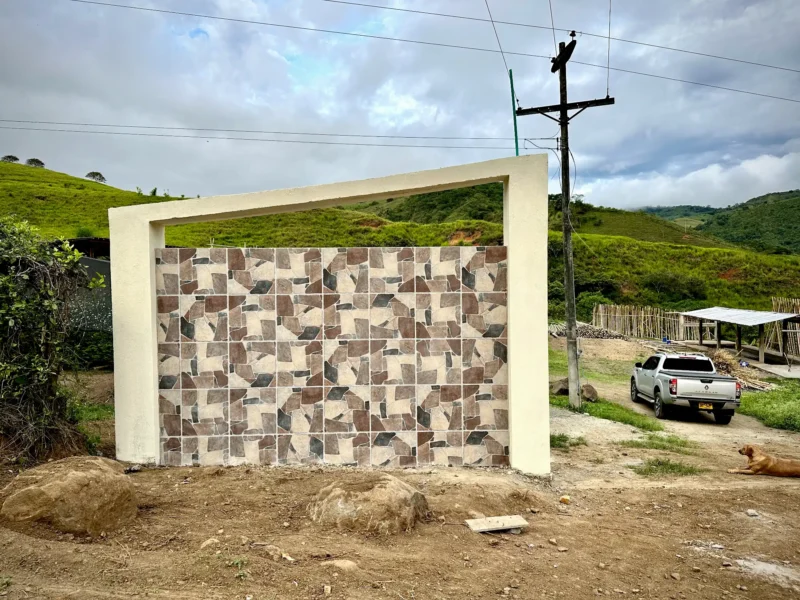Luxury entrance gate design using premium Guadua Bamboo in Colombia