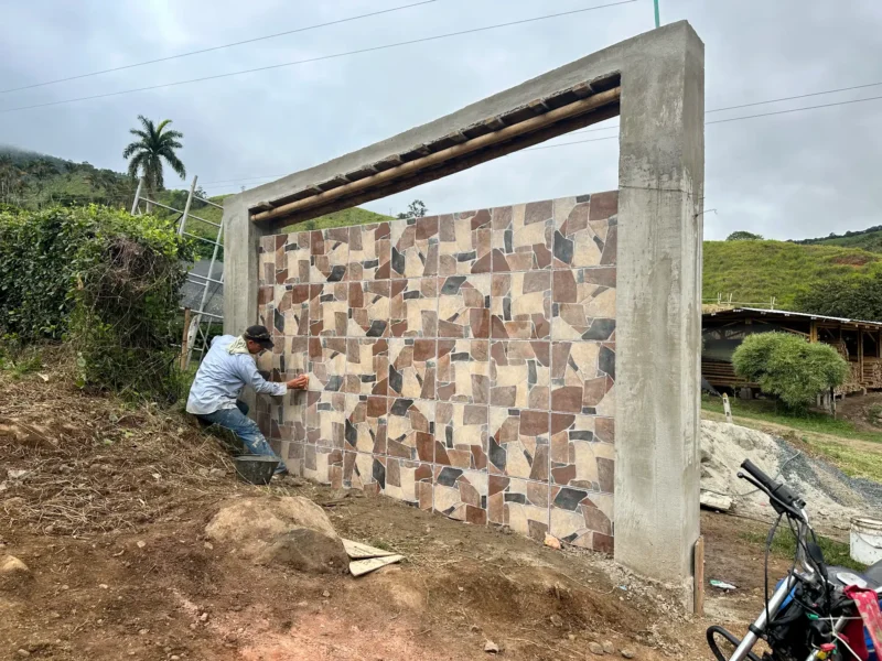 Luxury entrance gate design using premium Guadua Bamboo in Colombia