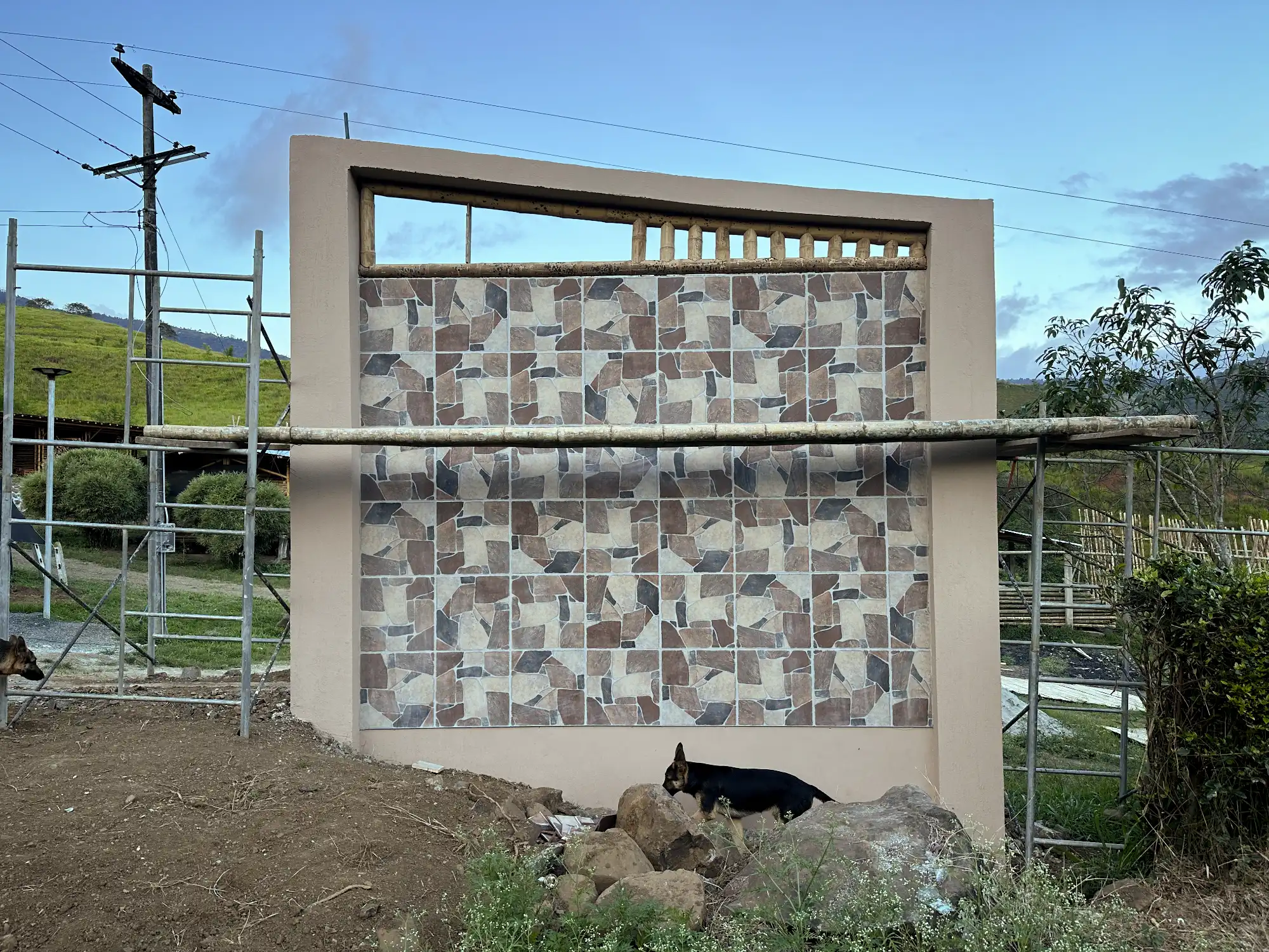 Luxury entrance gate design using premium Guadua Bamboo in Colombia