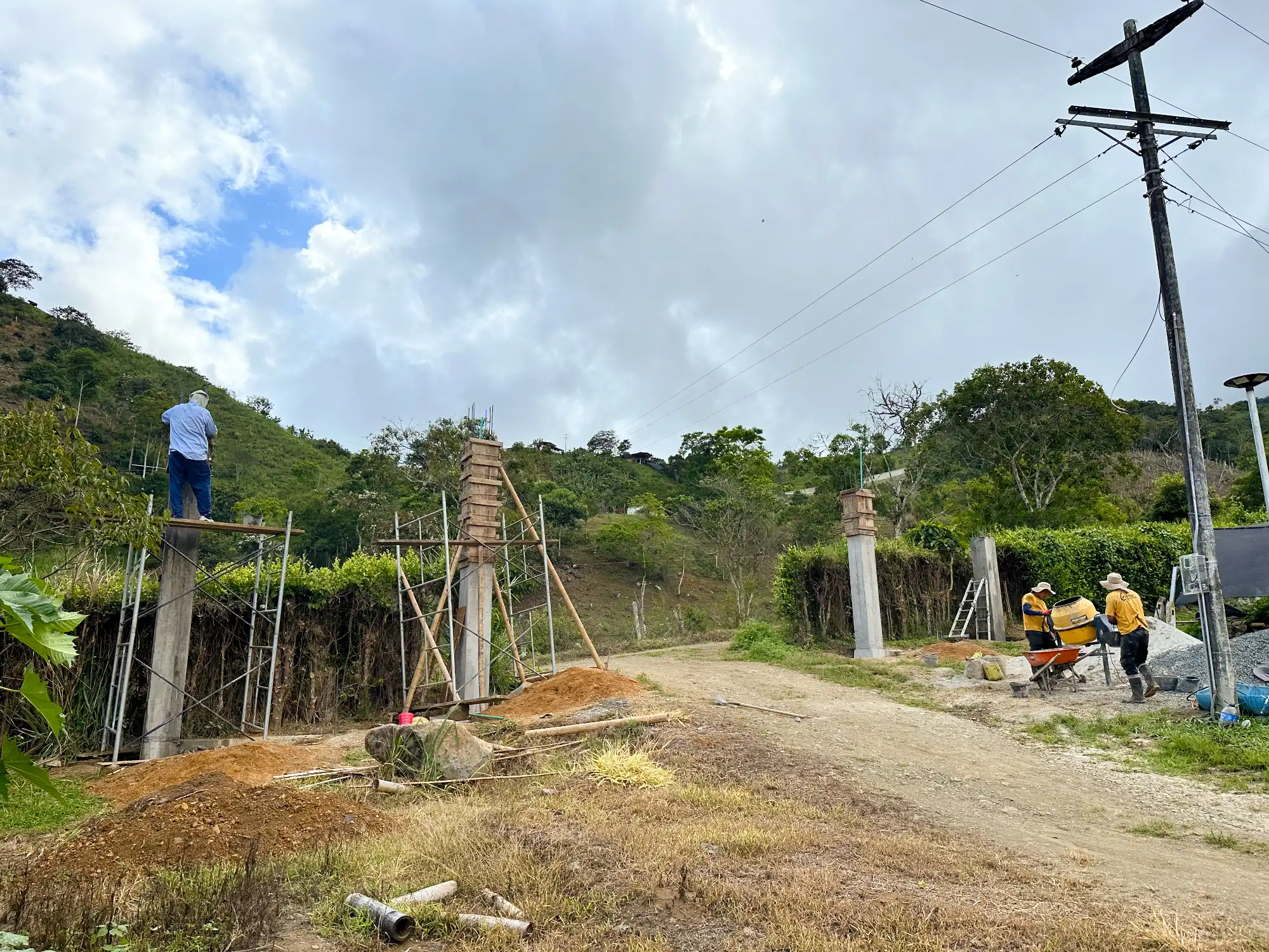 Luxury entrance gate design using premium Guadua Bamboo in Colombia