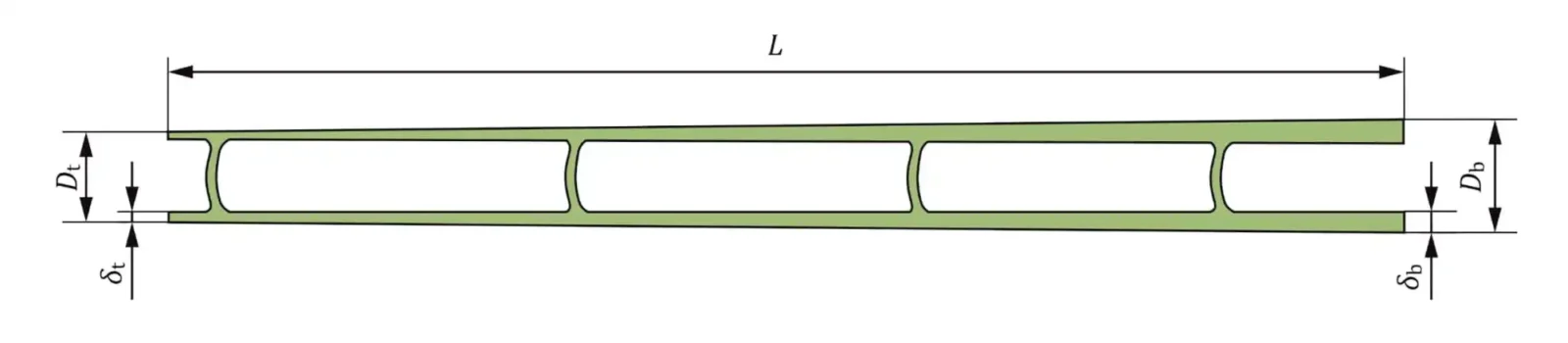 External taper bamboo culm
