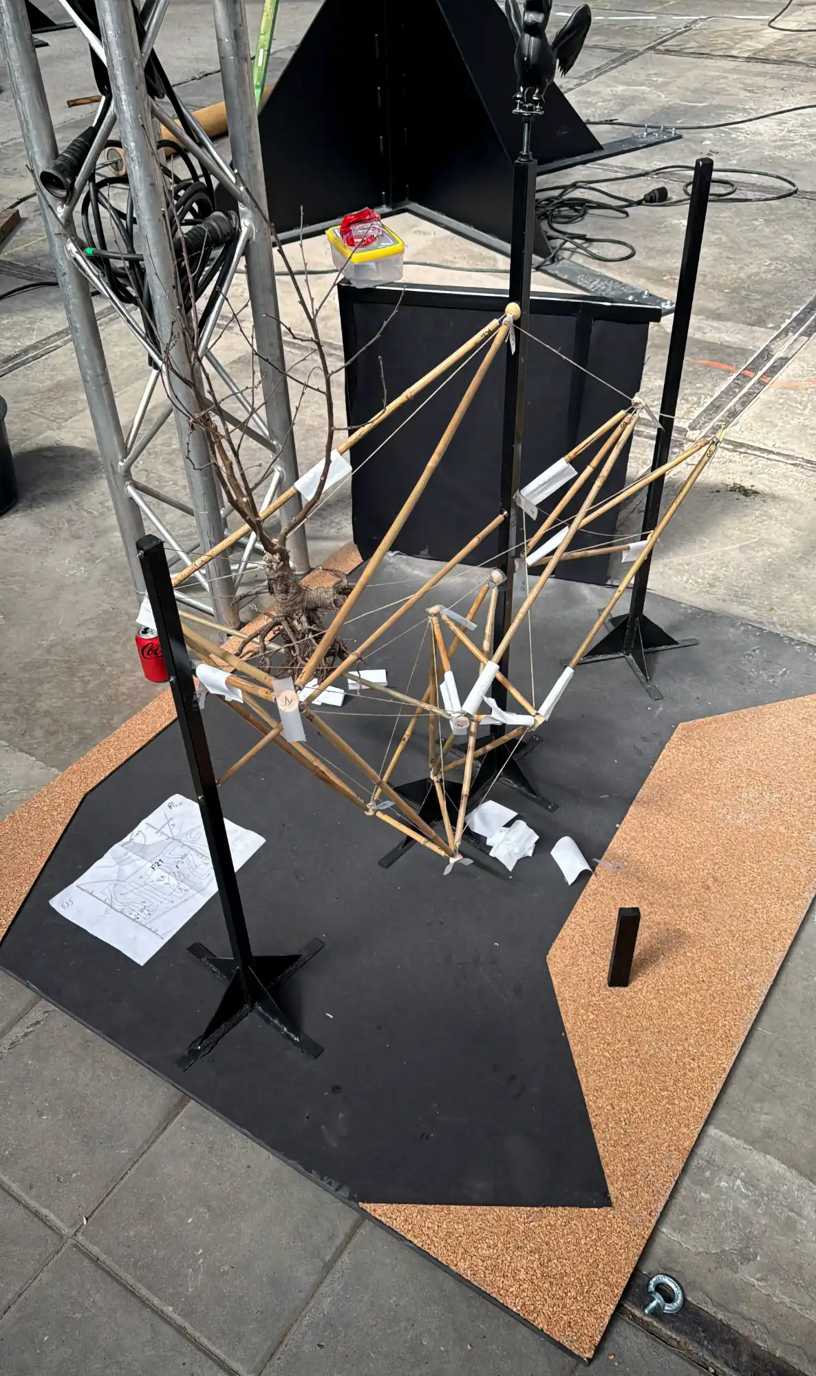 Guadua Bamboo Tensegrity Installation at Floraliën 2026 in Ghent, Belgium