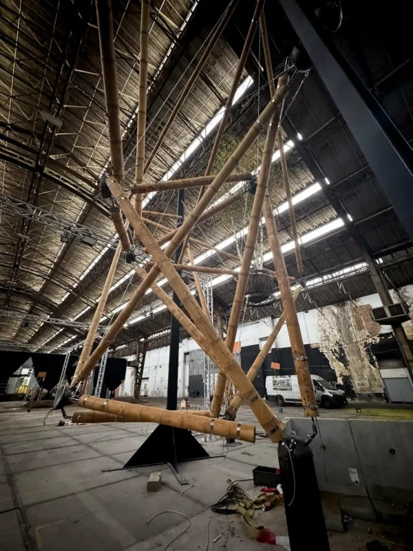 Guadua Bamboo Tensegrity Installation at Floraliën 2026 in Ghent, Belgium