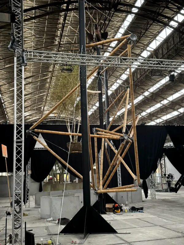 Guadua Bamboo Tensegrity Installation at Floraliën 2026 in Ghent, Belgium