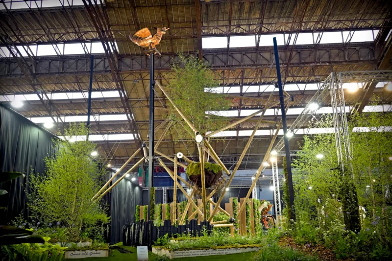 Guadua Bamboo Tensegrity Structure at Floraliën 2026 in Ghent, Belgium
