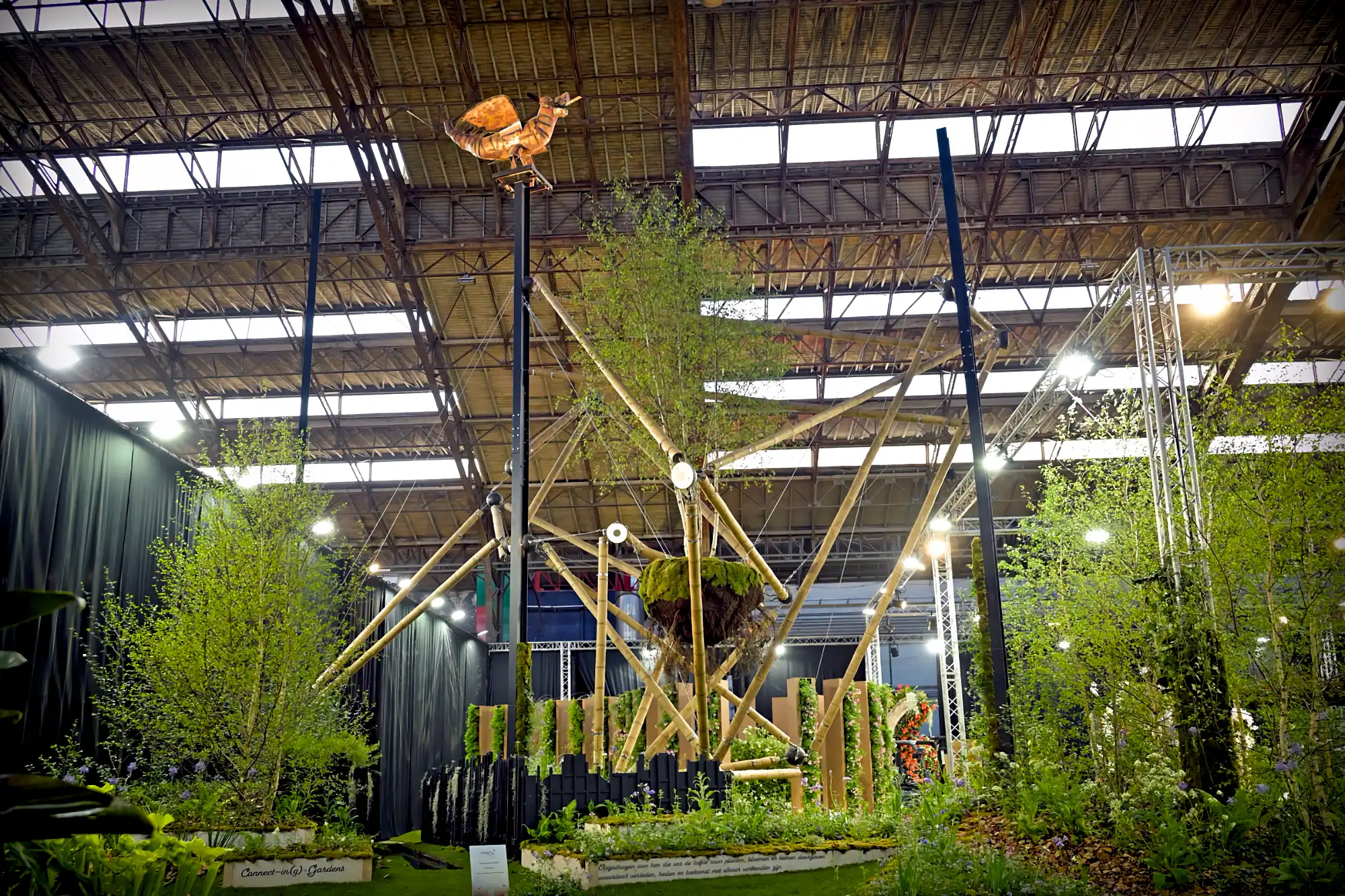 Guadua Bamboo Tensegrity Structure at Floraliën 2026 in Ghent, Belgium