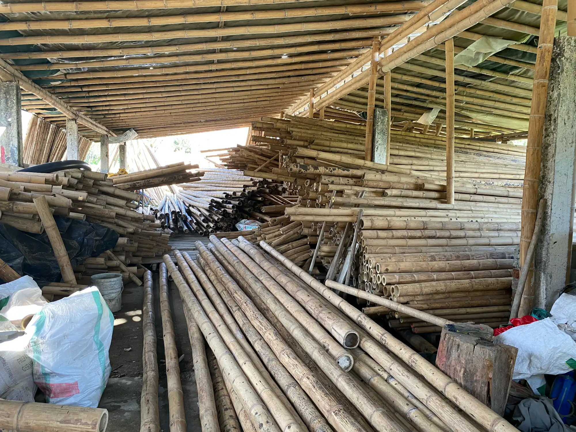 Unorganized traditional bamboo poles supplier
